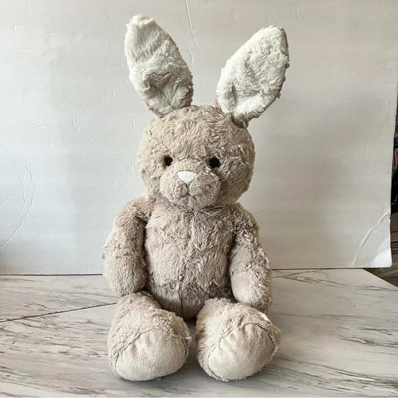 Pottery Barn Kids Bunny Lovey Rabbit Brown White Plush Year 2016 Size 21" Plush